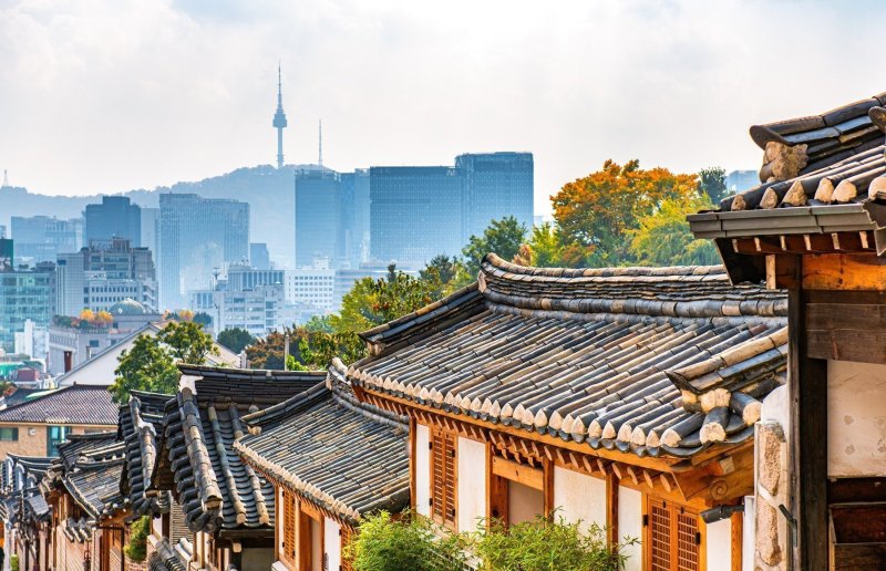 Bukchon Hanok Village Seoul South Korea