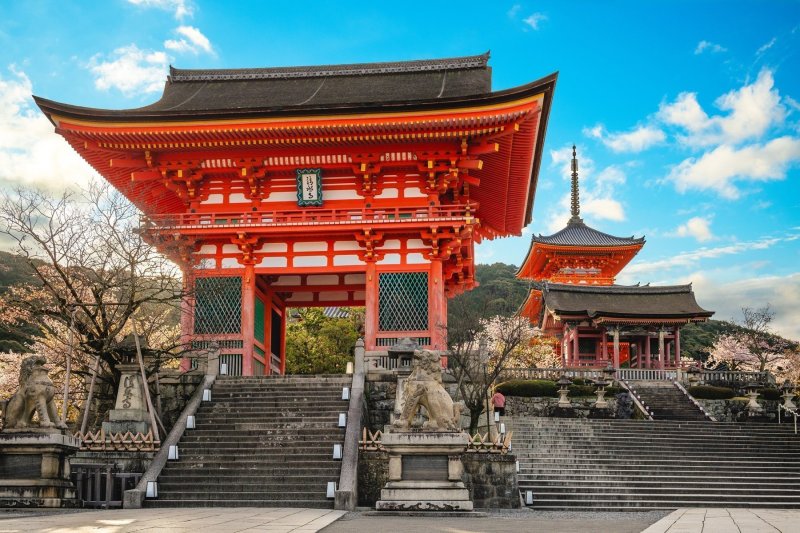 Deva Gate Of Kiyomizu Dera Temple In Kyoto, Japan
