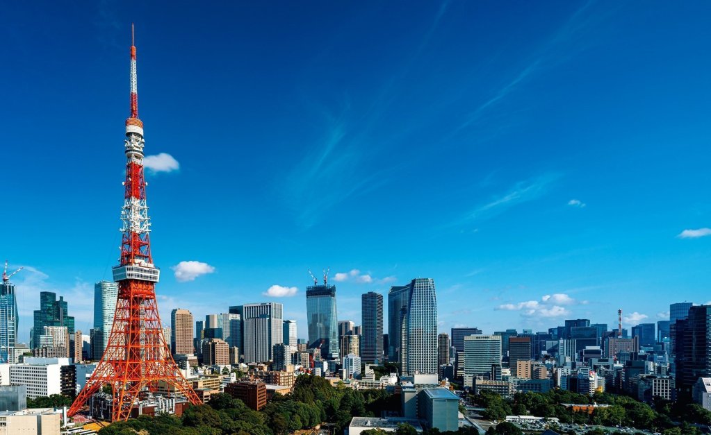 Tokyo Tower As Part Of The Minato Cityscape In Tokyo Japan
