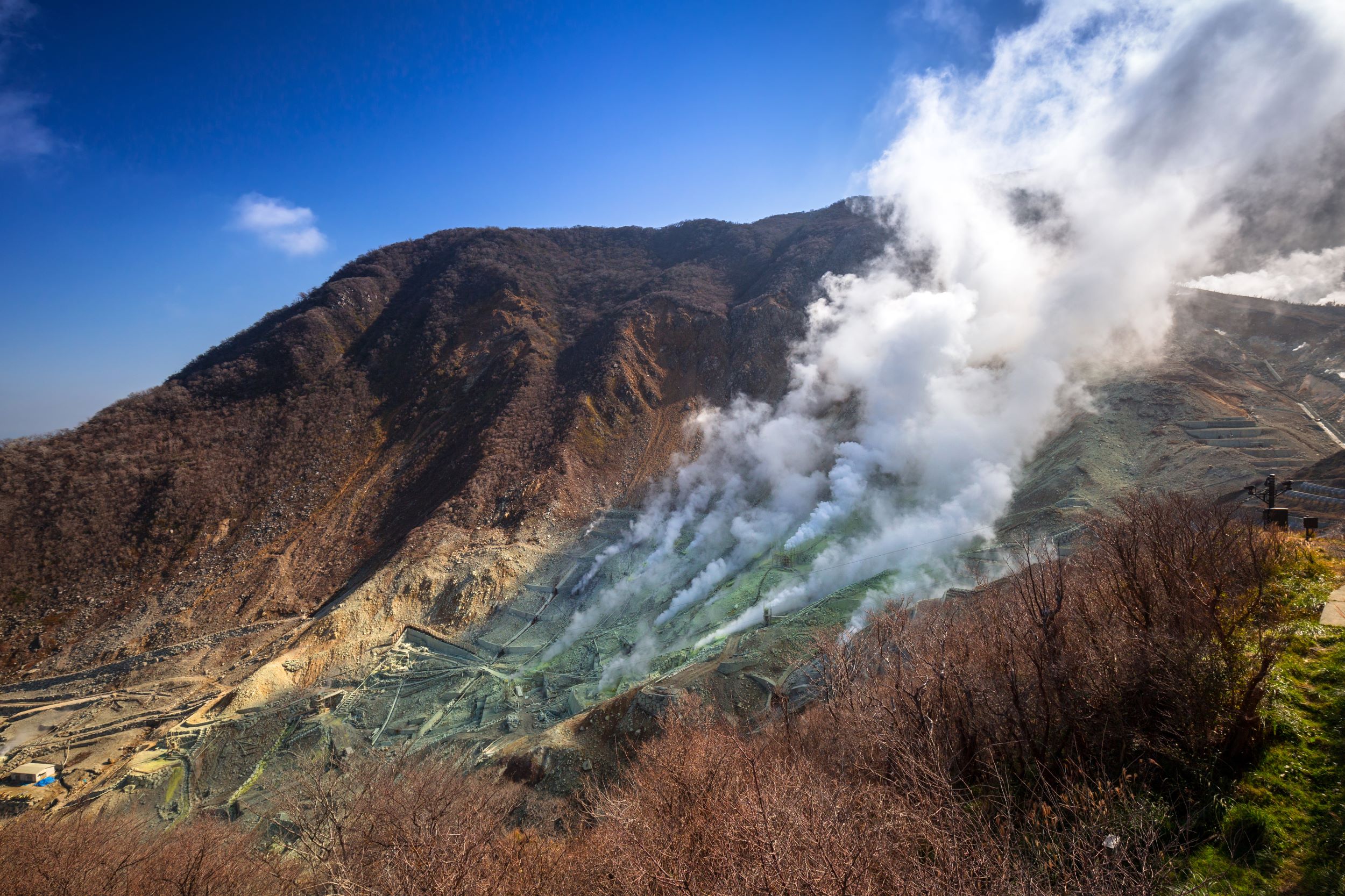 Active Sulphur Vents Of Owakudani At Fuji Volcano Japan