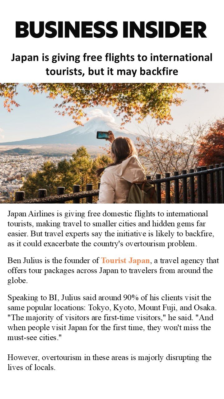 Business Insider Japan Overtourism Tourist Japan Ben Julius
