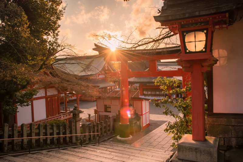 Sunset Viewpoint A Collection Of Shrines In Fushimi Kyoto Japan