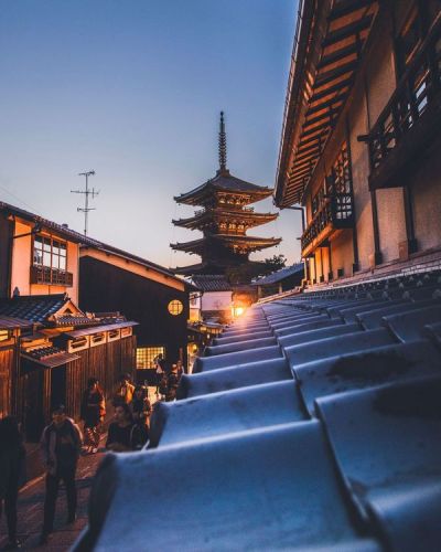 Kyoto Yasaka Pagoda Street Dusk