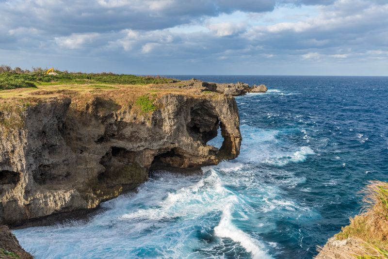 Private Okinawa Nature & History Tour - Landmark In Japan, Famous Place In Japan, Manzamo Cape With Blue Sky And Beautiful Sea In Okinawa