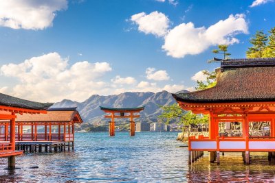 Miyajima Hiroshima Japan Floating Shrine