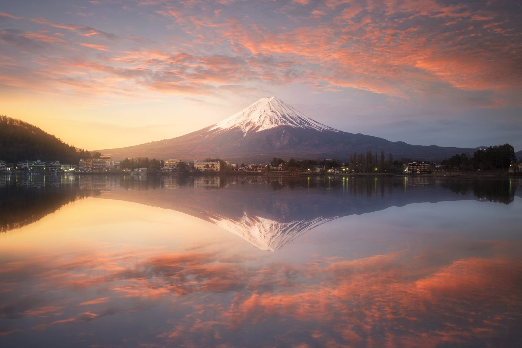 Mount Fuji Panorama Japan Mountain Volcano