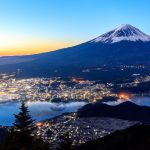 Mount Fuji Views In The Evening