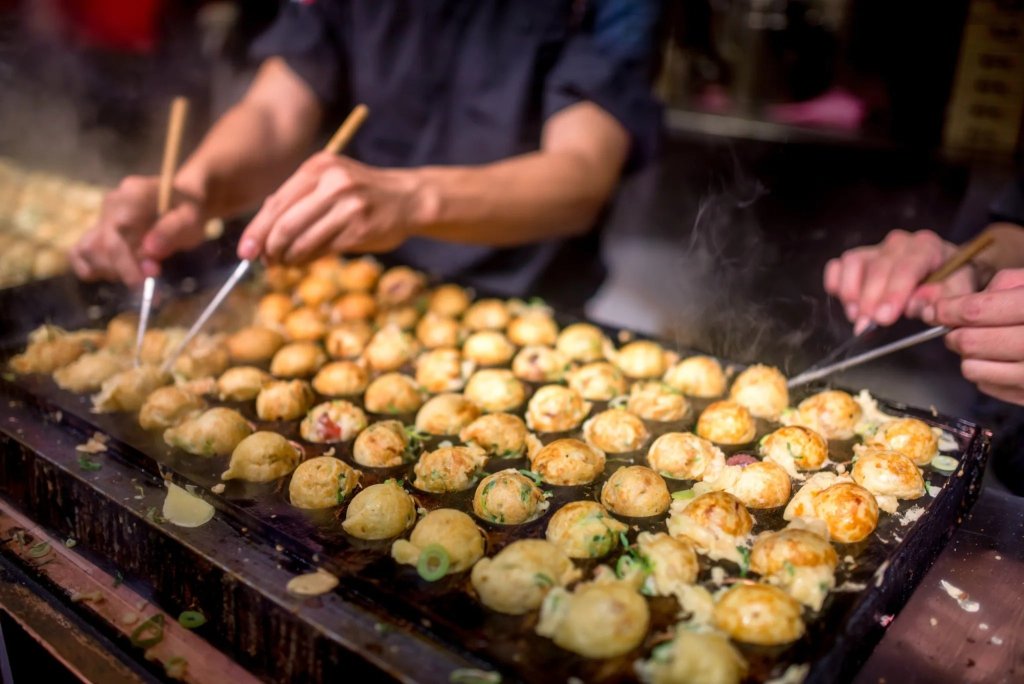 Takoyaki Street Food Being Prepared