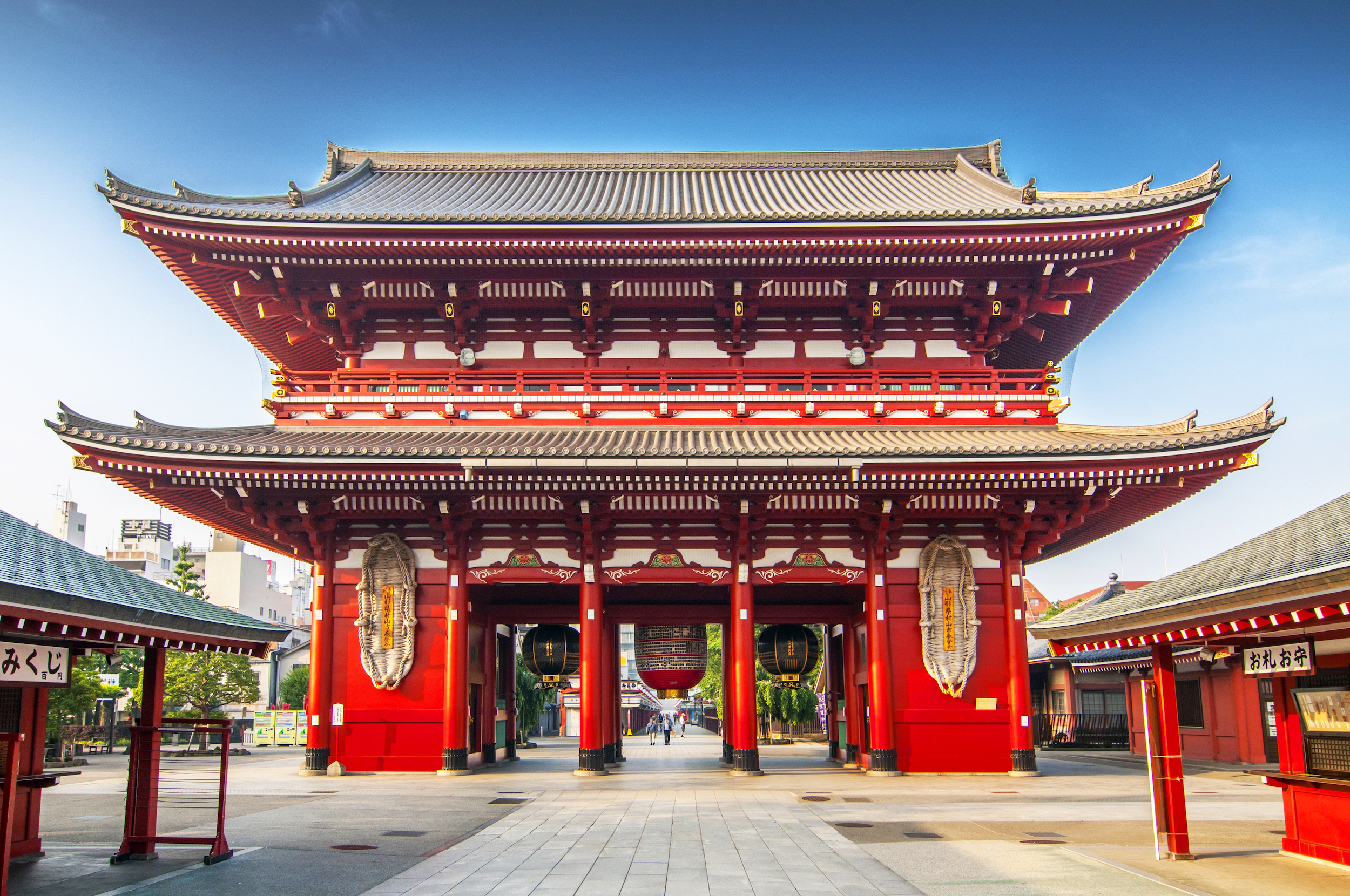 11 Day Budget Japan Tour - Asakusa, Tokyo At Sensoji Temple's Hozomon Gate.