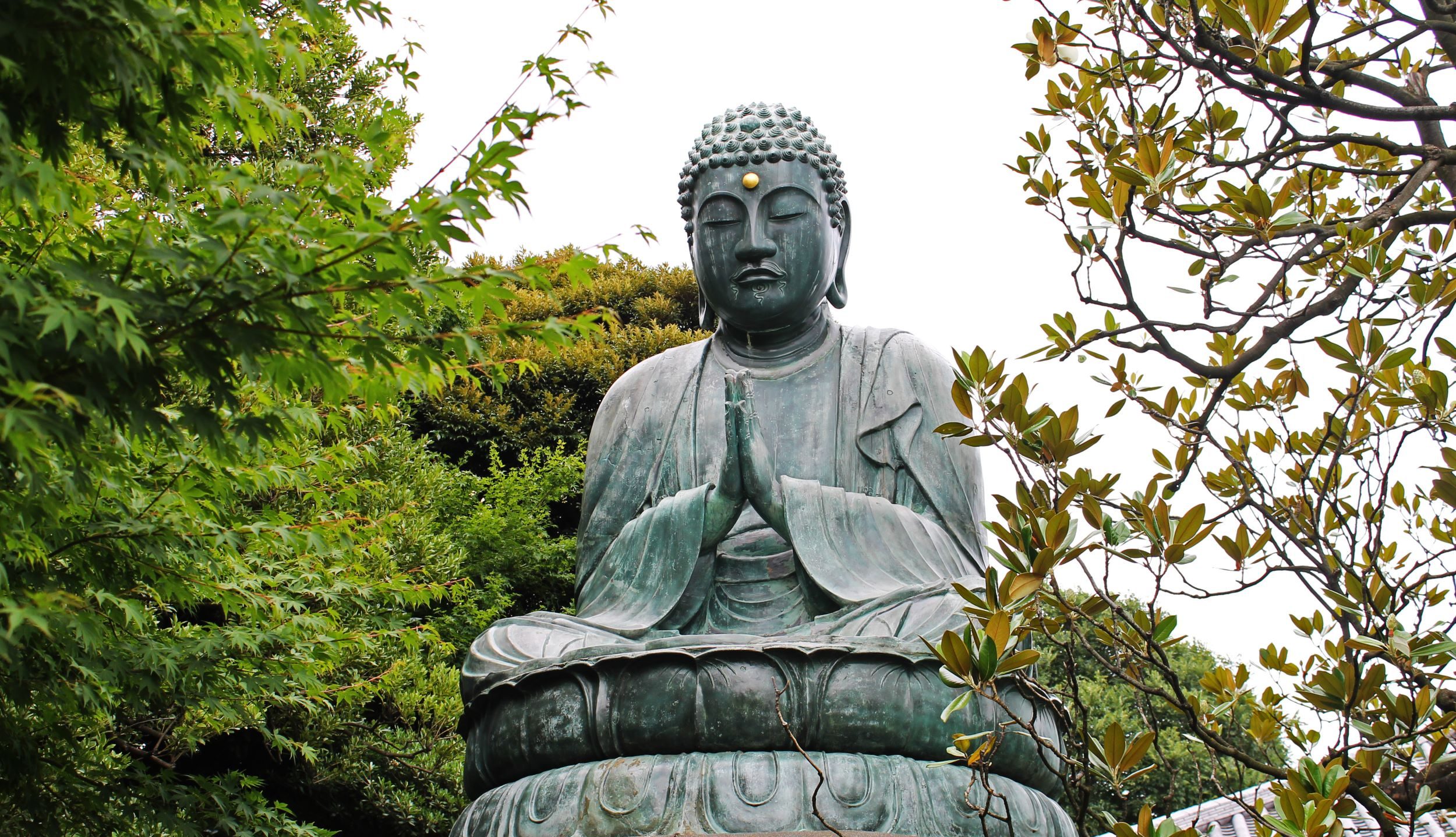 Buddha Statue In The Gardens Of The Tennoji Temple In Yanaka