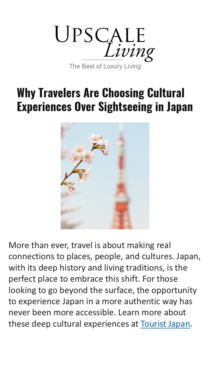 Upscale Living Tourist Japan